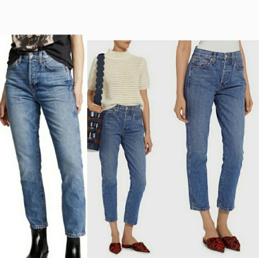 NWOT Re/Done  Doble Needle Crop jeans 25  New